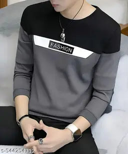 Men's Color Matching Cut Sew T-Shirt