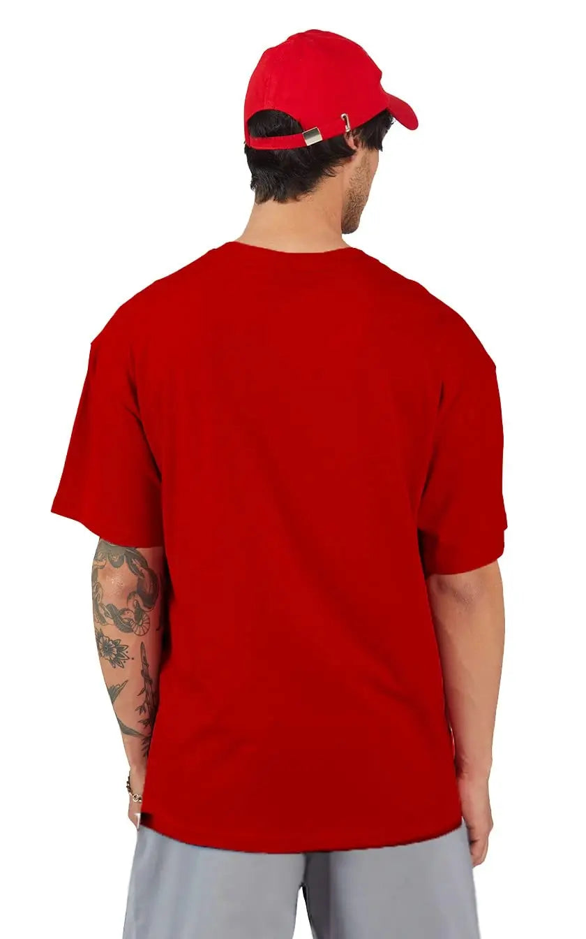 LEOTUDE Men's Cotton Oversized Fit Half Sleeve Oversized Printed T-Shirt, Round Neck Longline Drop Shoulder | ful Printed Combo T-Shirt (Pack of 3) - DripAndTrip