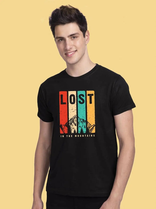 Bewakoof Men's Graphic Print Regular Fit Half Sleeve Round Neck Cotton T-Shirt - DripAndTrip