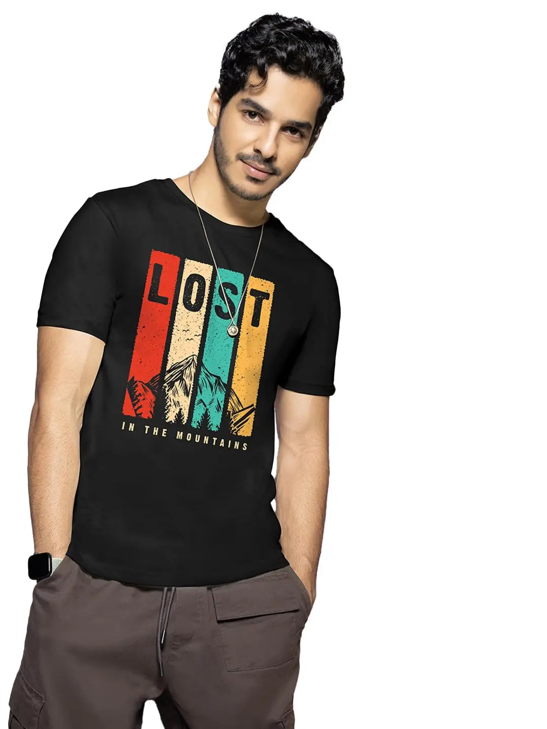 Bewakoof Men's Graphic Print Regular Fit Half Sleeve Round Neck Cotton T-Shirt - DripAndTrip