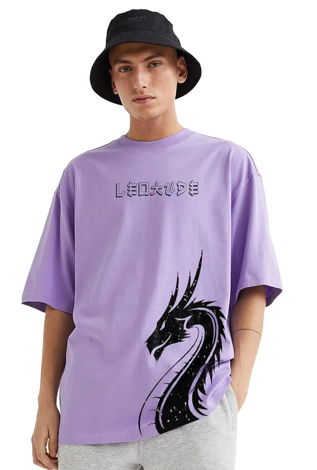 LEOTUDE Men's Cotton Oversized Fit Half Sleeve Oversized Printed T-Shirt, Round Neck Longline Drop Shoulder | ful Printed Combo T-Shirt (Pack of 3) - DripAndTrip