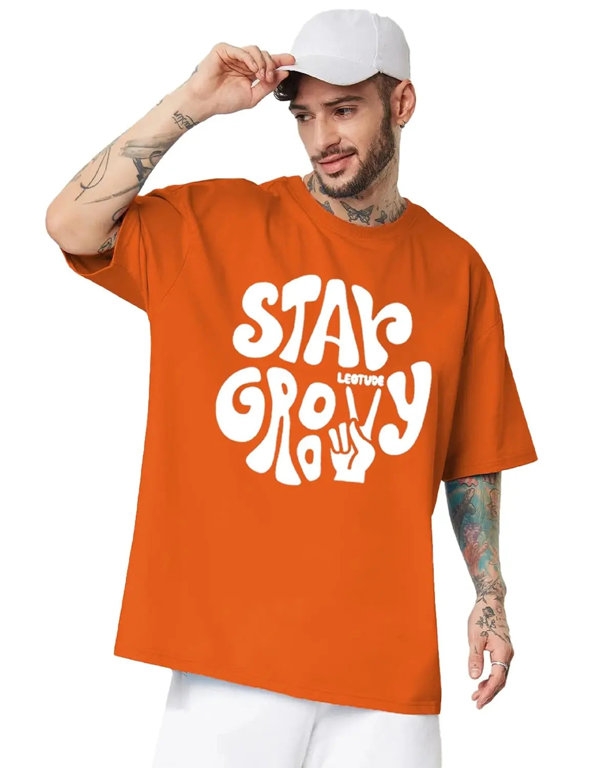 LEOTUDE Men's Cotton Oversized Fit Half Sleeve Oversized Printed T-Shirt, Round Neck Longline Drop Shoulder | ful Printed Combo T-Shirt (Pack of 3) - DripAndTrip