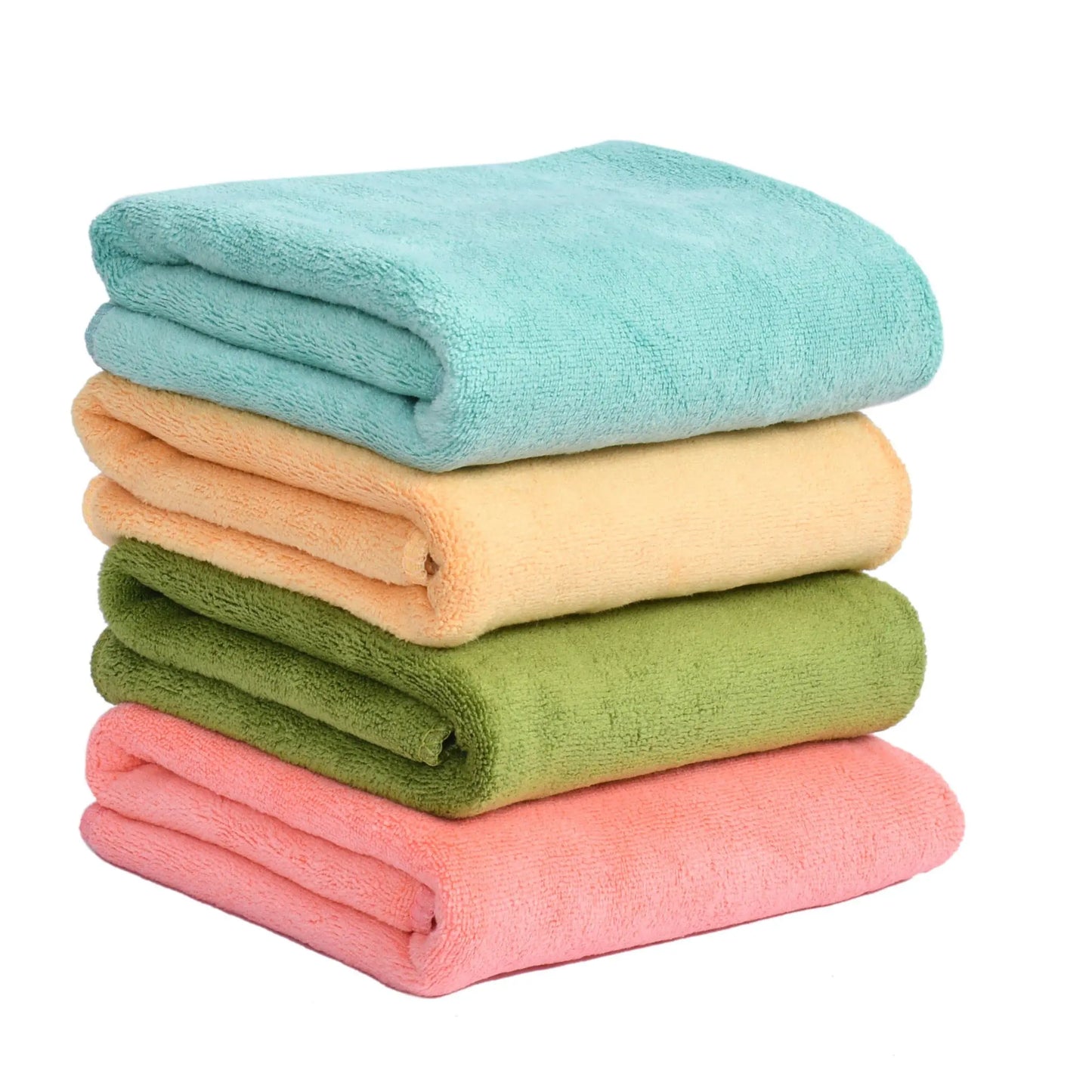 Yellow Weaves Super Soft Microfiber Hand Towels, Gym & Workout Towels 400 GSM, Multicolour 8, Set of 4 - DripAndTrip