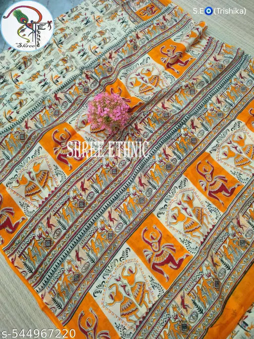 Cotton Madhubani Saree
