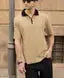 Half Sleeve Polo Neck Zipper T-shirt For men - DripAndTrip