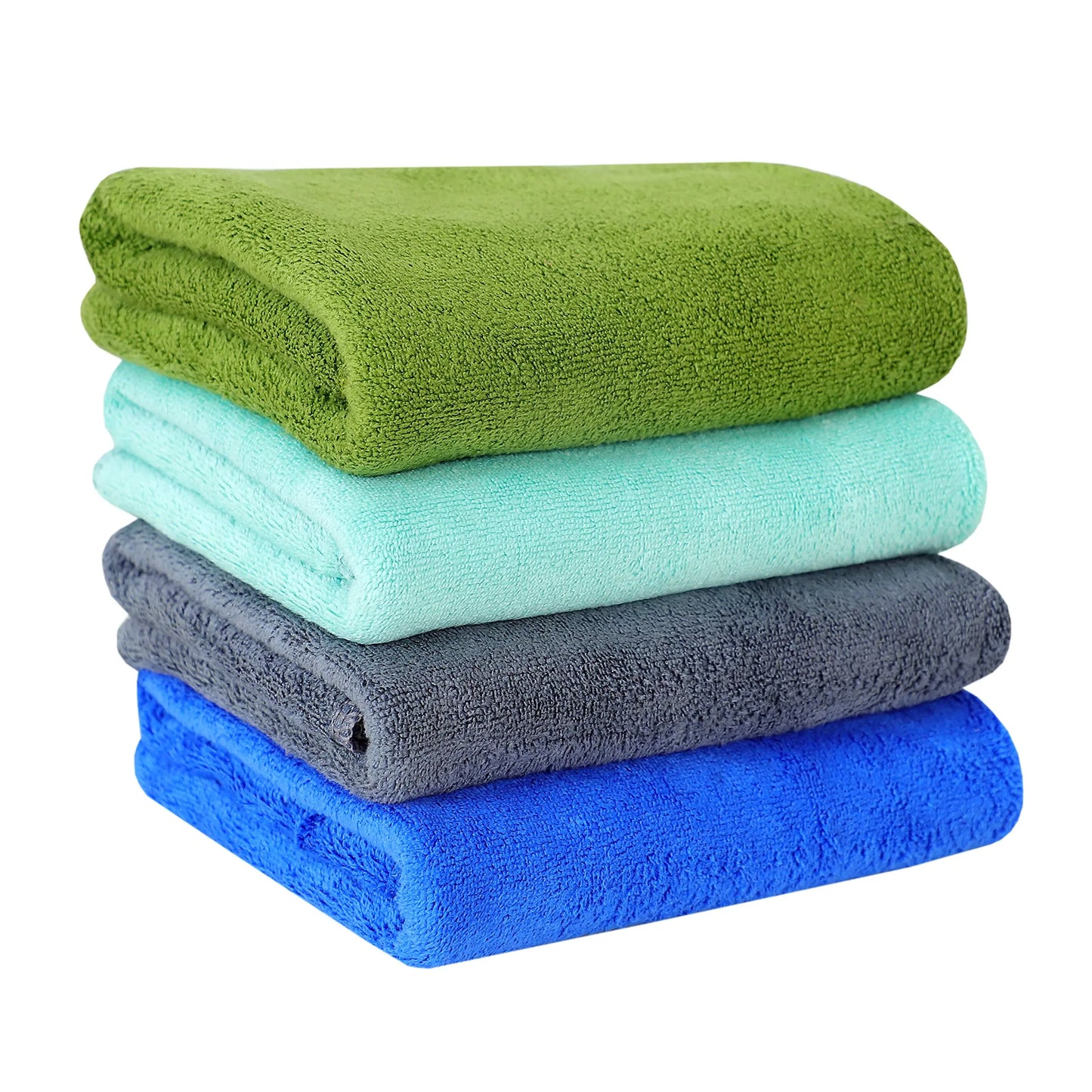 Yellow Weaves Super Soft Microfiber Hand Towels, Gym & Workout Towels 400 GSM, Multicolour 8, Set of 4 - DripAndTrip