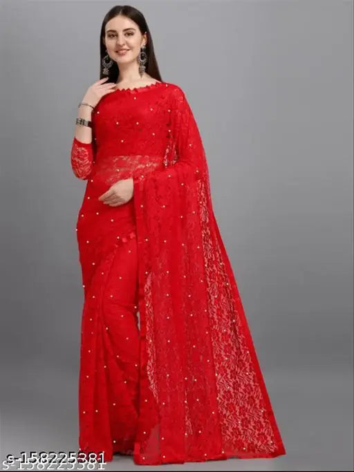 Embellished Net Saree