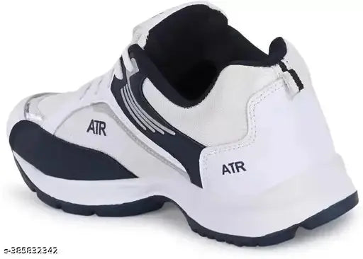 Stylish White Mesh Running Shoe