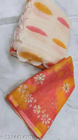 Soft Linan Cotton Saree