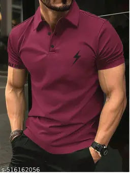 Mens Polo Neck Casual Tshirt
