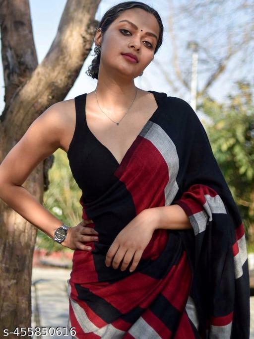 Handloom Khadi Cotton Check Saree