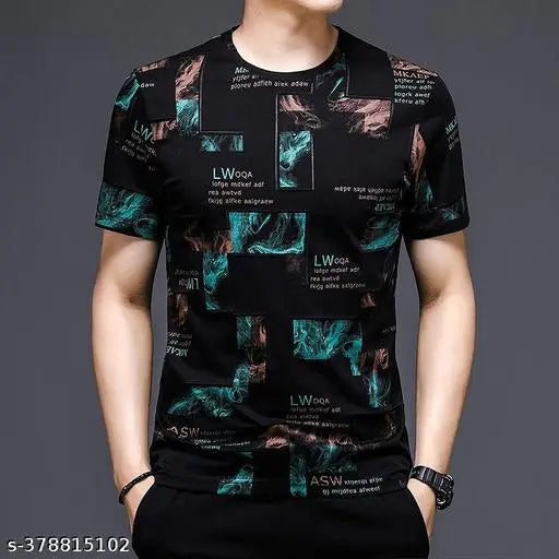 STI Mens Typography Black Tshirts - DripAndTrip