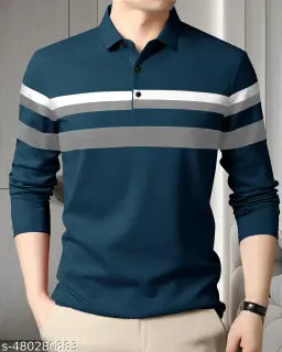 Men's Color Matching Cut Sew T-Shirt