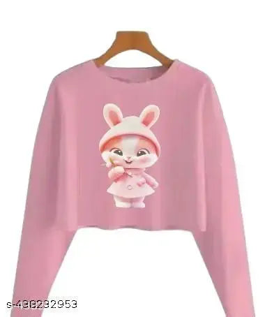 S-Square Full Sleeve Crop Top T-Shirt