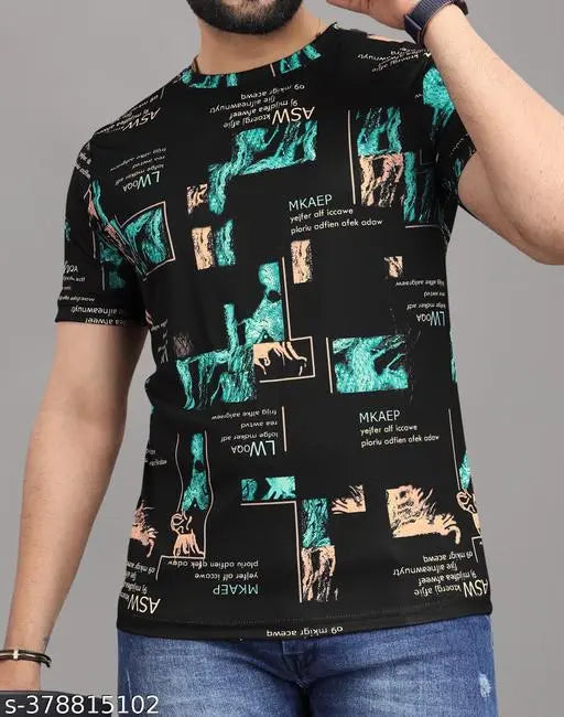 STI Mens Typography Black Tshirts - DripAndTrip