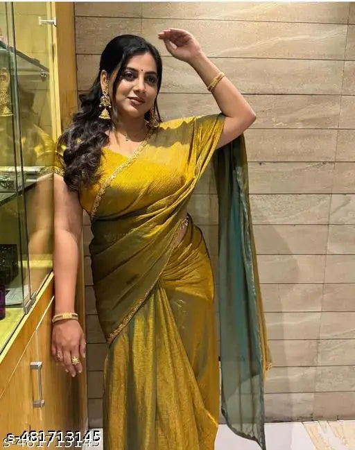 Chiffon Saree Stone Work Party Wear