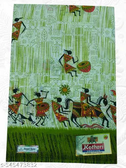 Cotton Madhubani Saree
