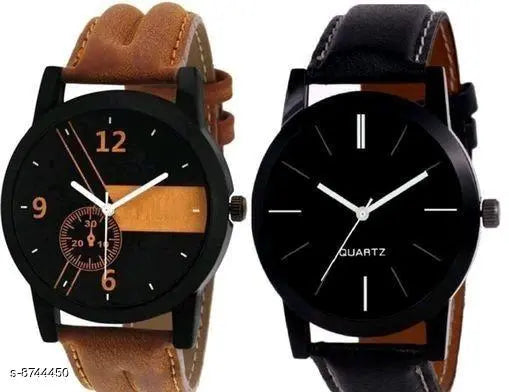 Leather Formal Watch Combo