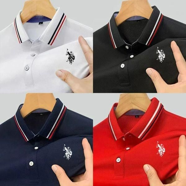 Men's Solid Half Sleeves Polo Neck T-Shirt (Pack of 4) - DripAndTrip