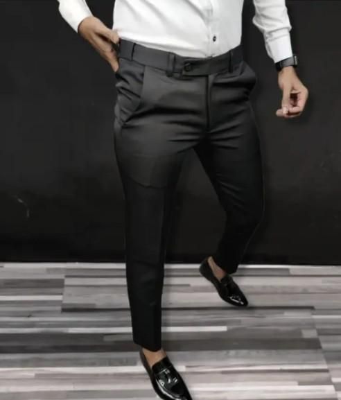 Premium Waist Adjustable Lycra Men's Trouser Black - DripAndTrip