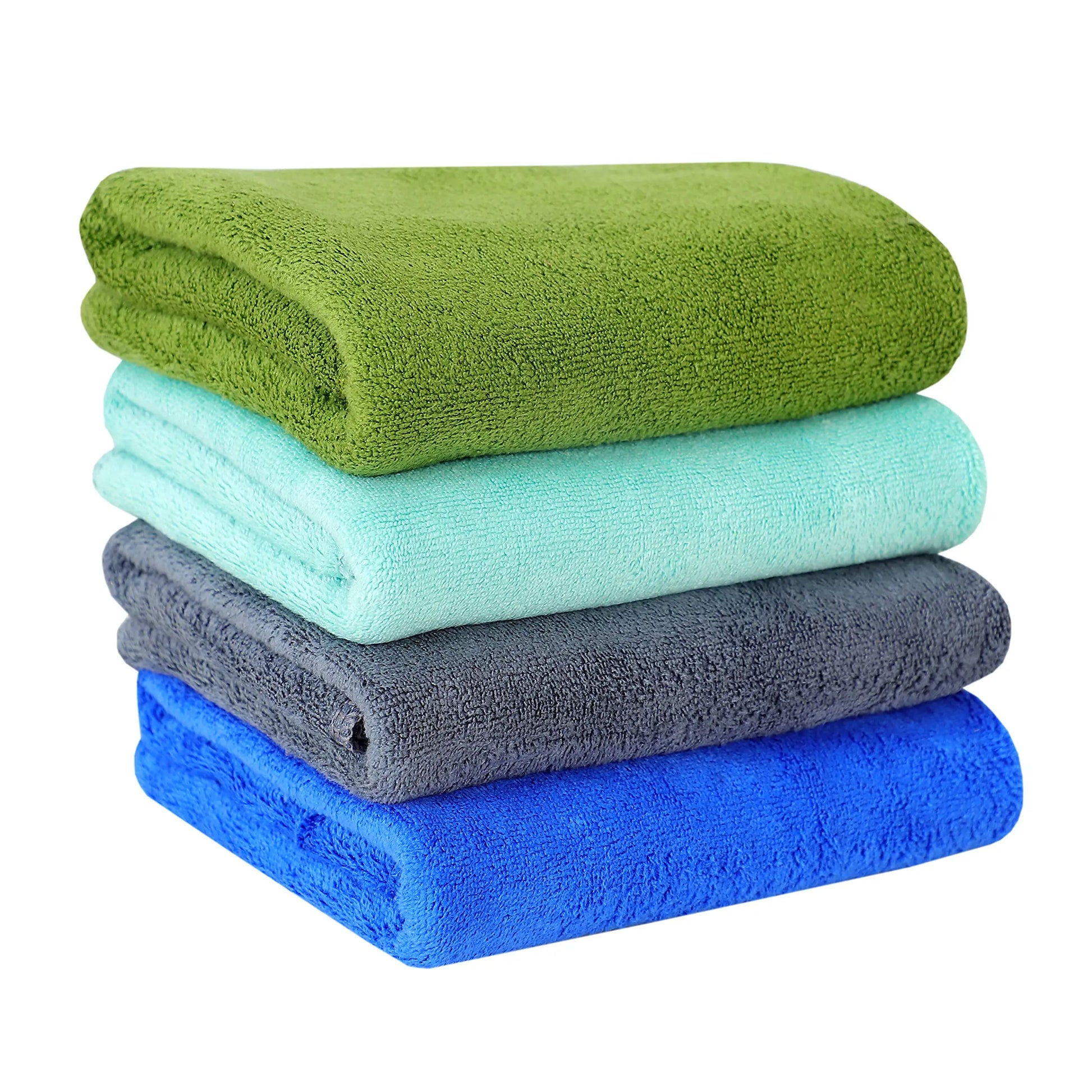 Yellow Weaves Super Soft Microfiber Hand Towels, Gym & Workout Towels 400 GSM, Multicolour 8, Set of 4 - DripAndTrip