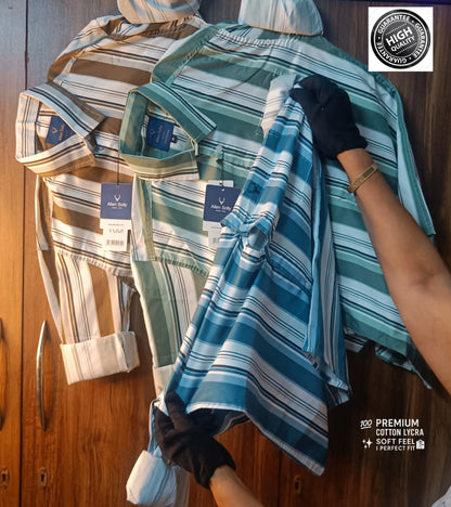 Allen Solly Premium Full Sleeves Shirt - 100% Cotton, Stretchable Cord Fabric, Embroidered Logo - DripAndTrip