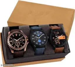 Trendy Men Leather Watches