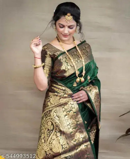 Banarasi Silk Saree Golden Zari