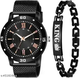 Leather Formal Watch Combo