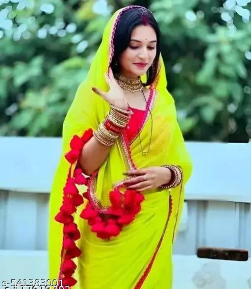 Georgette Fabric Party Wear Saree