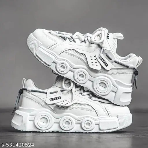 Retro White Casual Shoes - DripAndTrip