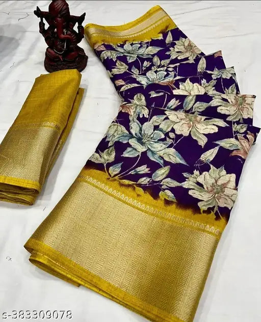 Purple Dola Silk Saree